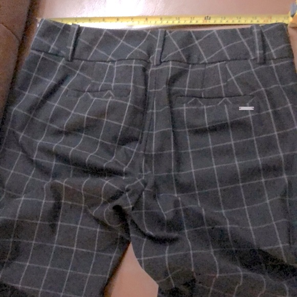 CALVIN KLEIN (12) Solid dress plaid ankle suit pants with large belt loops - Picture 14 of 16